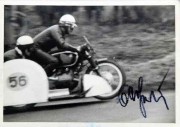 Hans Meier Motorbikeracer at BMW 500ccm 1958 original autograph (9601)
